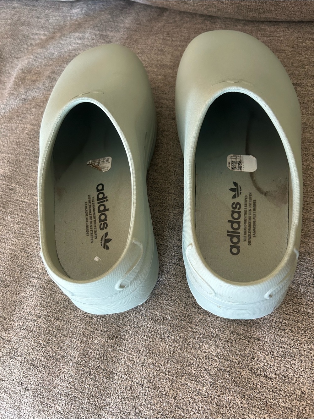 Adidas Adifom Stan Smith Platform Mule Clog Silver Green Womens Size 7 - Picture 10 of 12